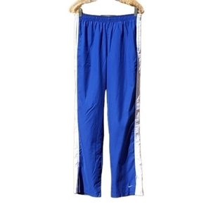 Nike Blue‎ Track Pullon Pants Workout Exercise Striped Joggers Medium